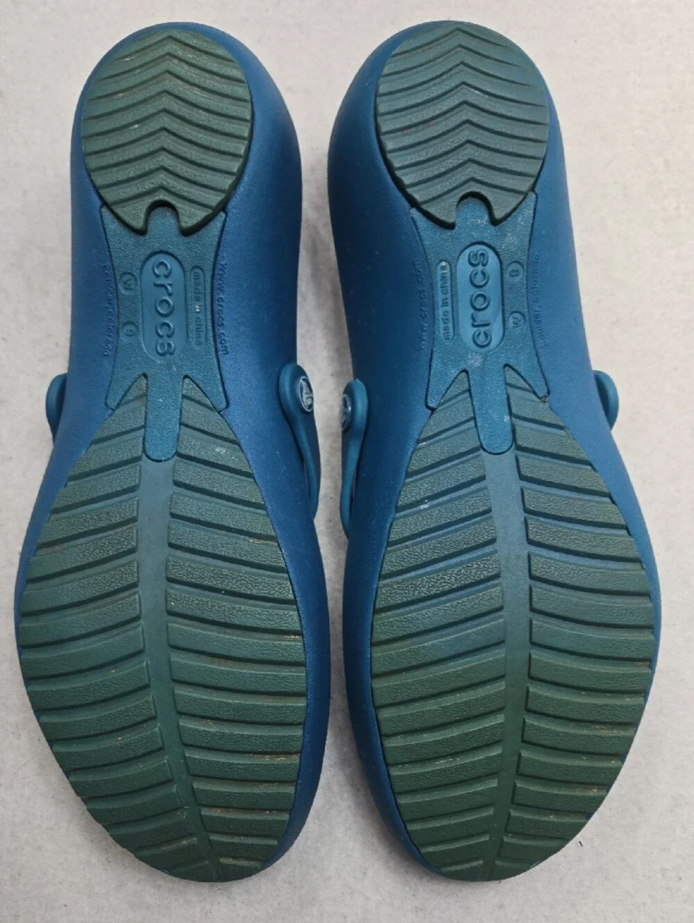 Crocs Women's Alice Mary Jane Flats in the Peacock Blue